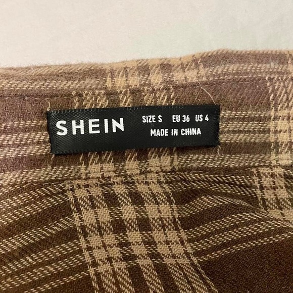Shein plaid brown flannel - Picture 4 of 4